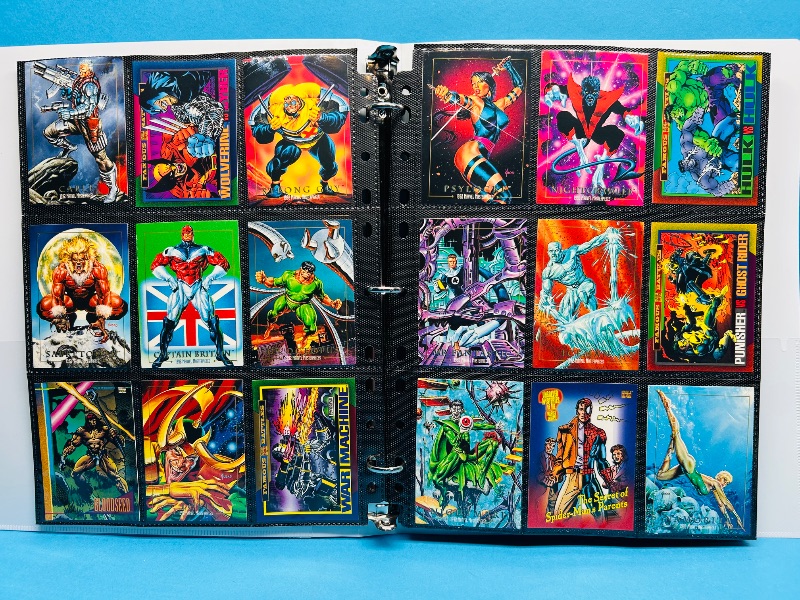 Photo 1 of 165085…final sale no returns/refunds-72 mixed Marvel cards in binder 