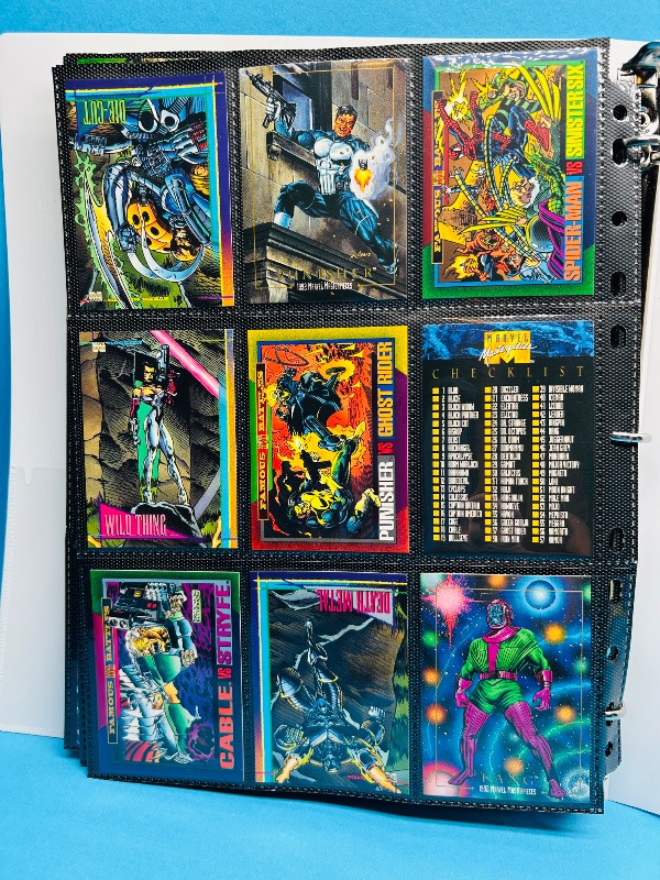 Photo 1 of 165085…final sale no returns/refunds-72 mixed Marvel cards in binder 