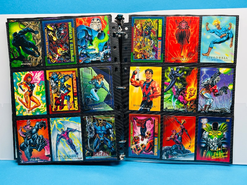 Photo 1 of 165085…final sale no returns/refunds-72 mixed Marvel cards in binder 