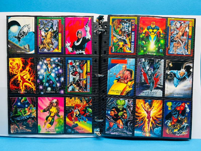 Photo 1 of 165085…final sale no returns/refunds-72 mixed Marvel cards in binder 