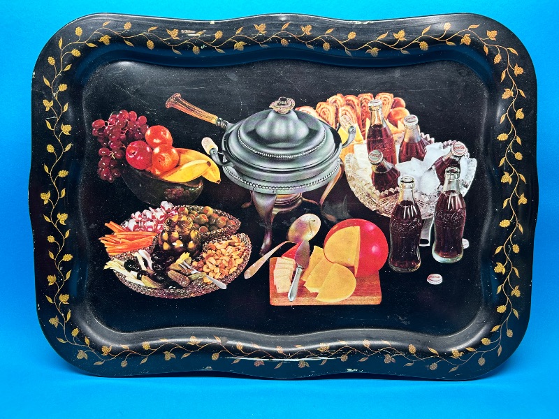 Photo 1 of 165091…vintage 1950’s Coca-Cola serving tray black and gold