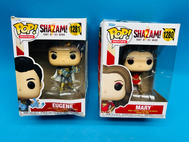 Photo 1 of 165097…damaged boxes/ 2 Funko pop Shazam! Vinyl figures 