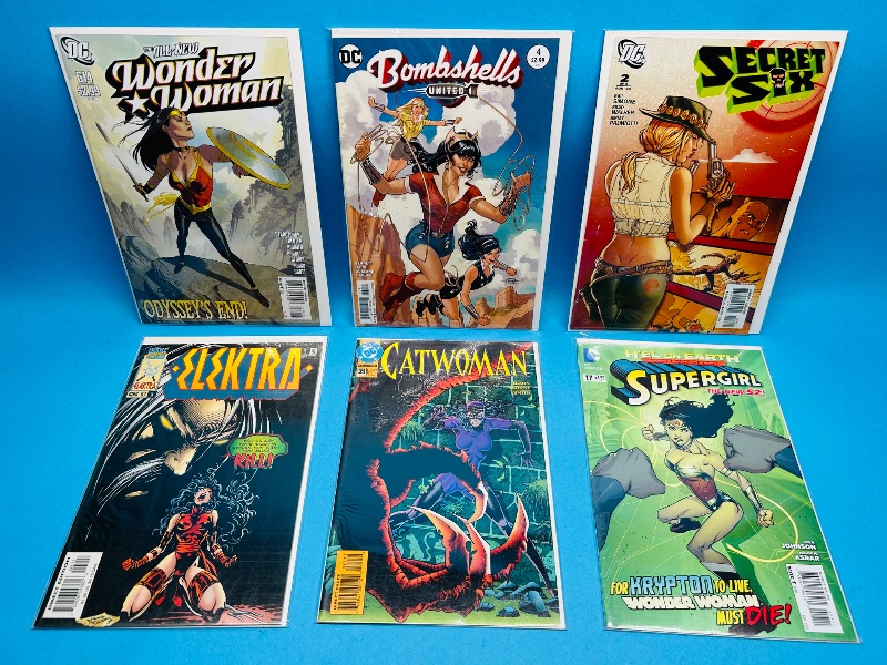 Photo 1 of 165101…6 sexy female superheroes comics in plastic sleeves 