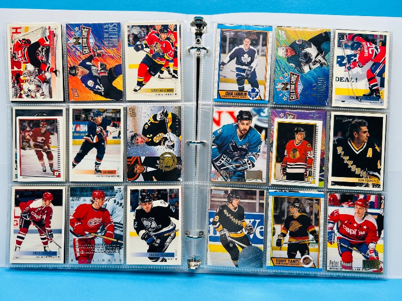 Photo 1 of 165119… final sale no returns/refunds-270 mixed hockey cards in binder