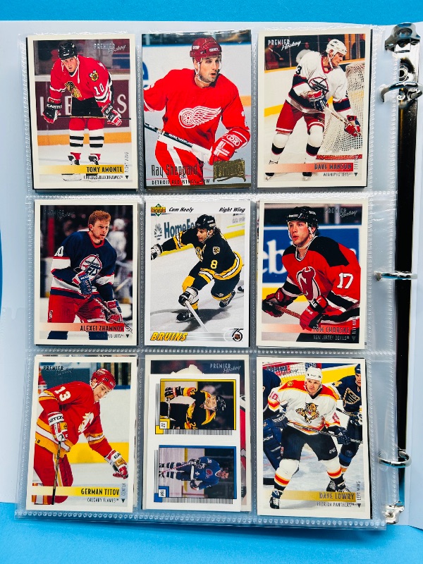 Photo 1 of 165119… final sale no returns/refunds-270 mixed hockey cards in binder