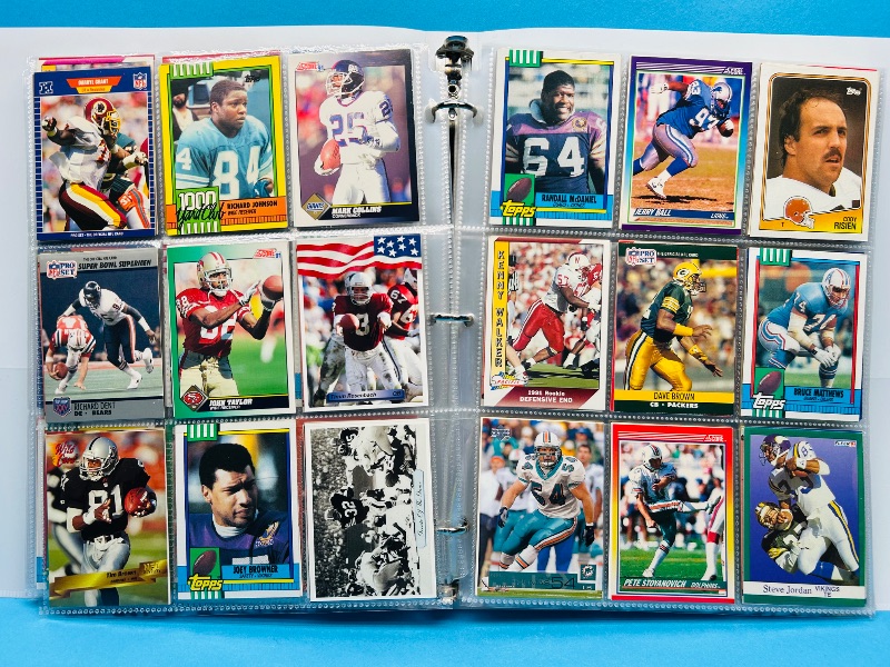 Photo 1 of 165120… final sale no returns/refunds-360 mixed football cards in binder
