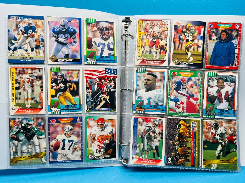 Photo 1 of 165120… final sale no returns/refunds-360 mixed football cards in binder