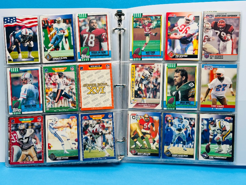 Photo 1 of 165120… final sale no returns/refunds-360 mixed football cards in binder