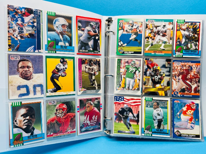 Photo 1 of 165120… final sale no returns/refunds-360 mixed football cards in binder
