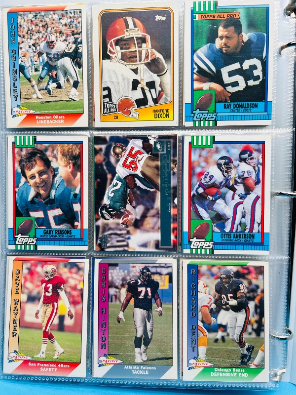 Photo 1 of 165120… final sale no returns/refunds-360 mixed football cards in binder