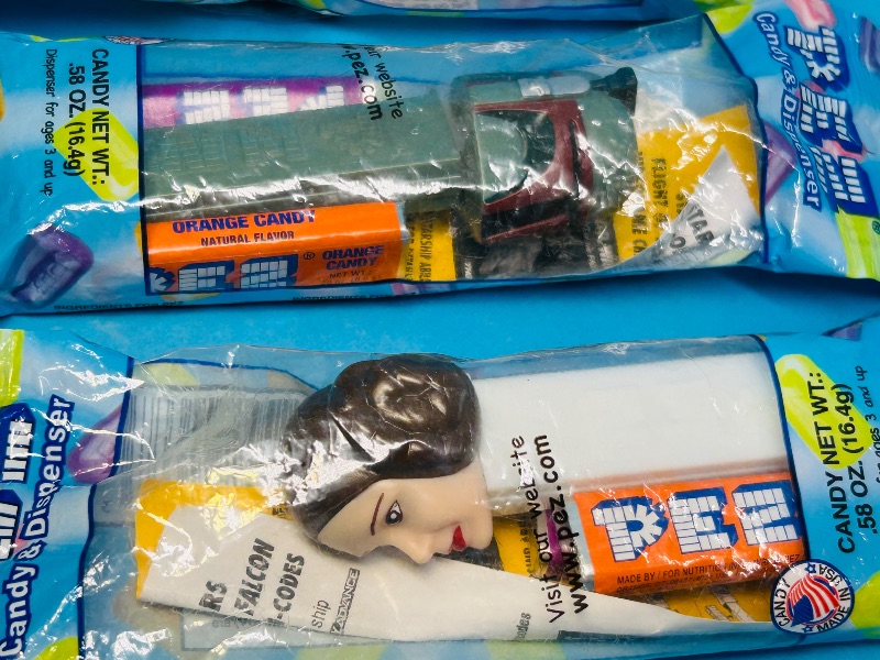 Photo 1 of 165124…4 sealed older Star Wars Pez dispensers and candy- no returns or refunds