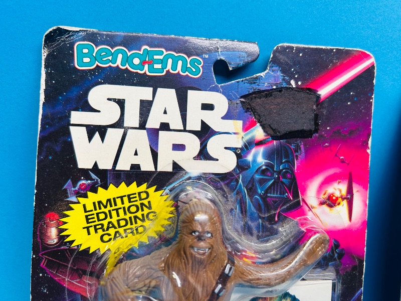 Photo 1 of 165126…2 vintage 1993 Star Wars BendEms-worn packaging 