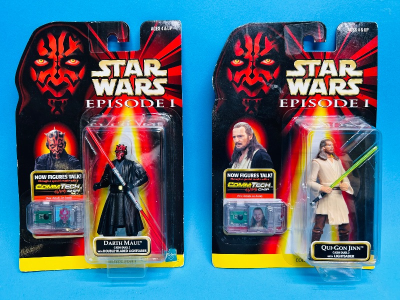 Photo 1 of 165129…2 Star Wars episode one figures- 1998