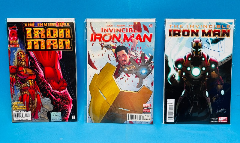 Photo 1 of 165148… 3 Iron Man  comics in plastic sleeves 