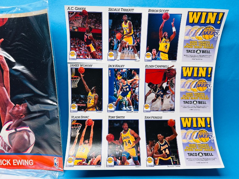 Photo 1 of 165174…uncut Lakers cards, Laker Girls, sealed Barkley and Ewing pictures 