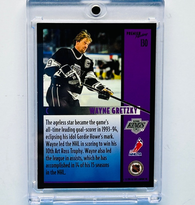 Photo 1 of 165180… Wayne Gretzky card 130 in hard plastic case