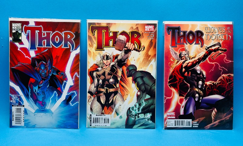 Photo 1 of 165193…3 Thor  comics in plastic sleeves 