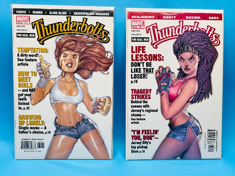 Photo 1 of 165194…2 Thunderbolts  comics in plastic sleeves 