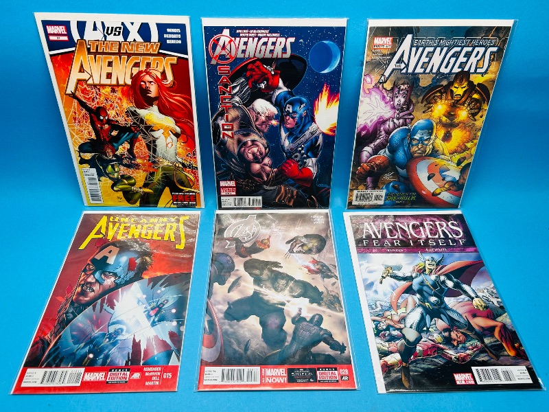 Photo 1 of 165198…6 Avengers  comics in plastic sleeves 
