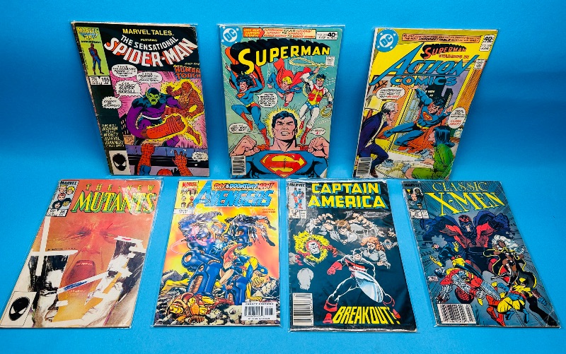 Photo 1 of 165215…condition issues- vintage comics with damage in plastic sleeves 