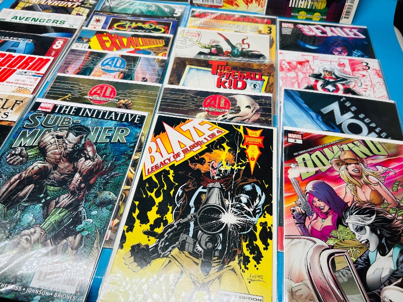 Photo 1 of 165217…final sale no returns/refunds-35 mixed comics in plastic sleeves 