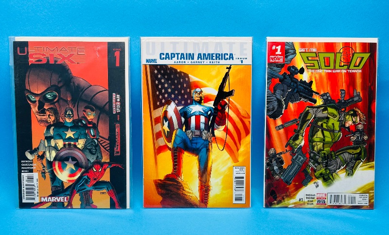 Photo 1 of 165219…3  comics all #1’s in plastic sleeves 