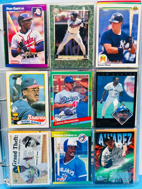 Photo 1 of 165223…final sale no returns/refunds -360 mixed baseball cards in binder