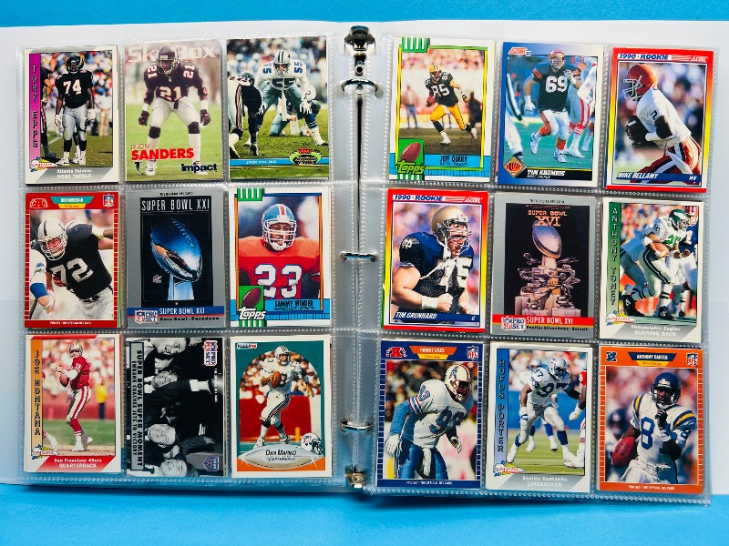 Photo 1 of 165225… final sale no returns/refunds -360 mixed football cards in binder