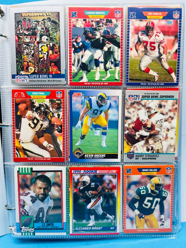Photo 1 of 165225… final sale no returns/refunds -360 mixed football cards in binder