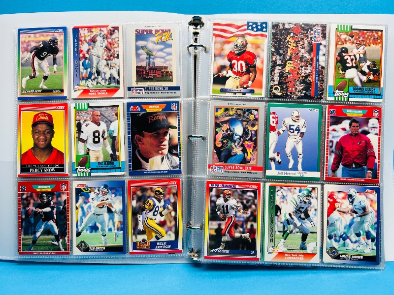 Photo 1 of 165225… final sale no returns/refunds -360 mixed football cards in binder