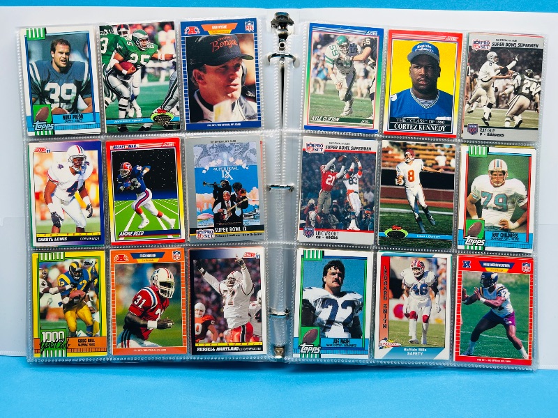 Photo 1 of 165225… final sale no returns/refunds -360 mixed football cards in binder