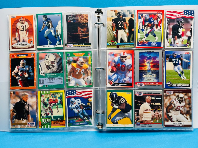 Photo 1 of 165225… final sale no returns/refunds -360 mixed football cards in binder