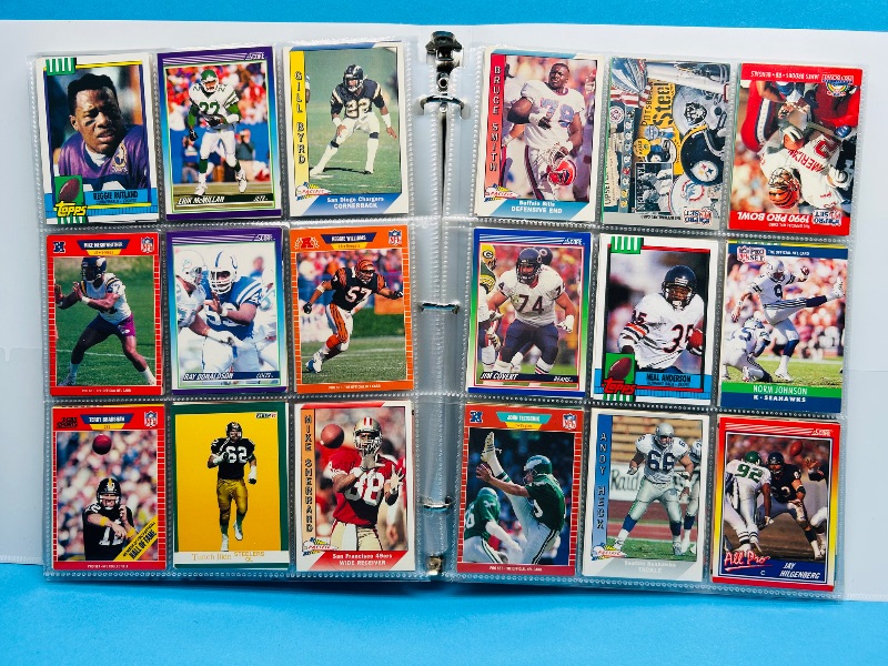 Photo 1 of 165225… final sale no returns/refunds -360 mixed football cards in binder