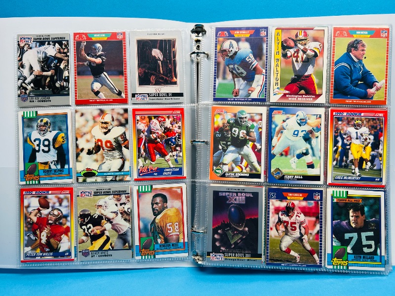 Photo 1 of 165225… final sale no returns/refunds -360 mixed football cards in binder
