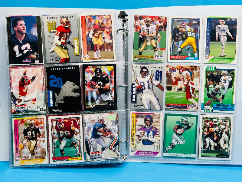 Photo 1 of 165225… final sale no returns/refunds -360 mixed football cards in binder