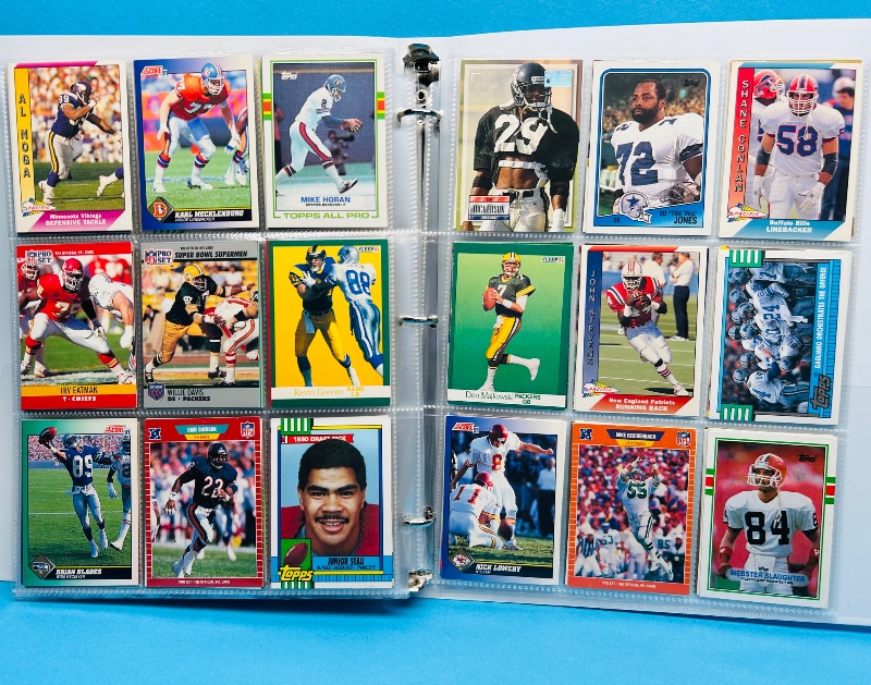 Photo 1 of 165225… final sale no returns/refunds -360 mixed football cards in binder