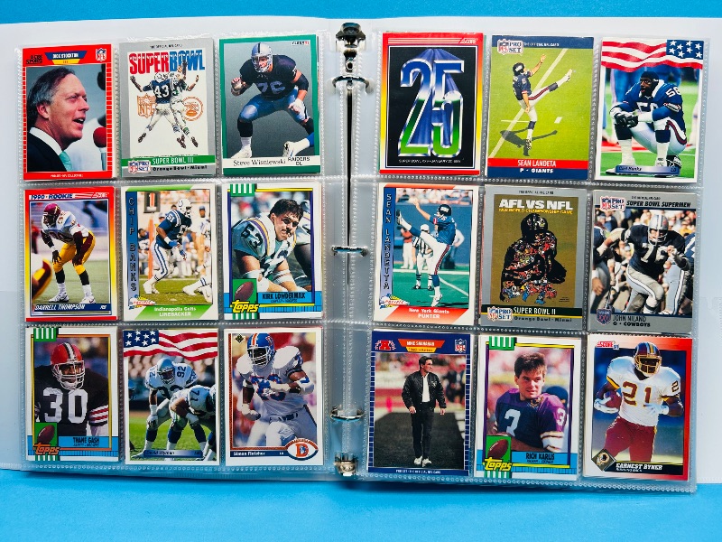 Photo 1 of 165225… final sale no returns/refunds -360 mixed football cards in binder