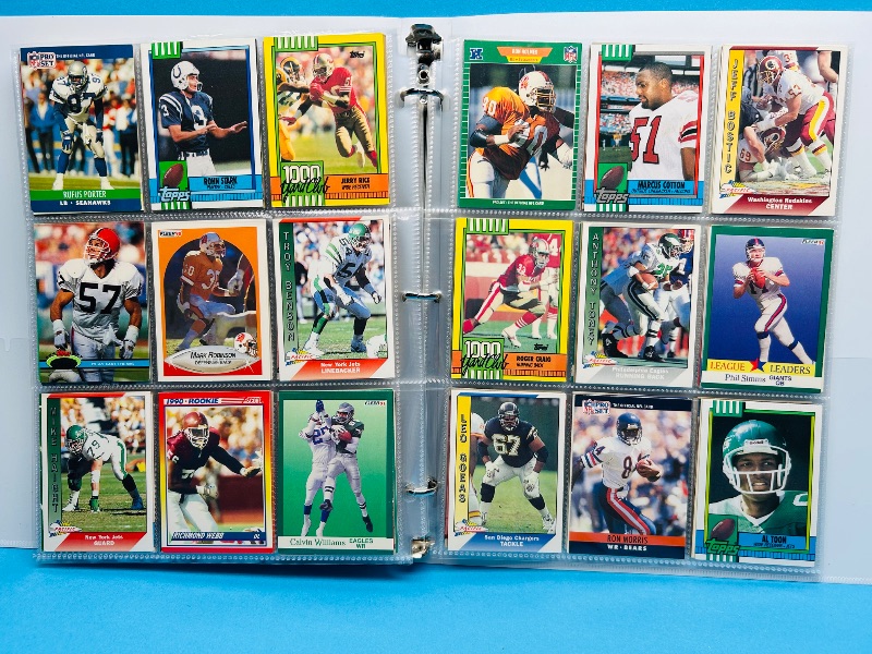 Photo 1 of 165225… final sale no returns/refunds -360 mixed football cards in binder