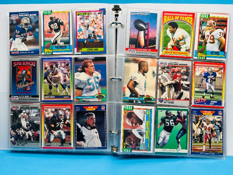 Photo 1 of 165225… final sale no returns/refunds -360 mixed football cards in binder