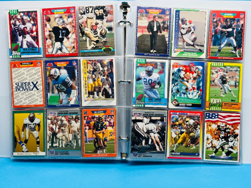 Photo 1 of 165225… final sale no returns/refunds -360 mixed football cards in binder