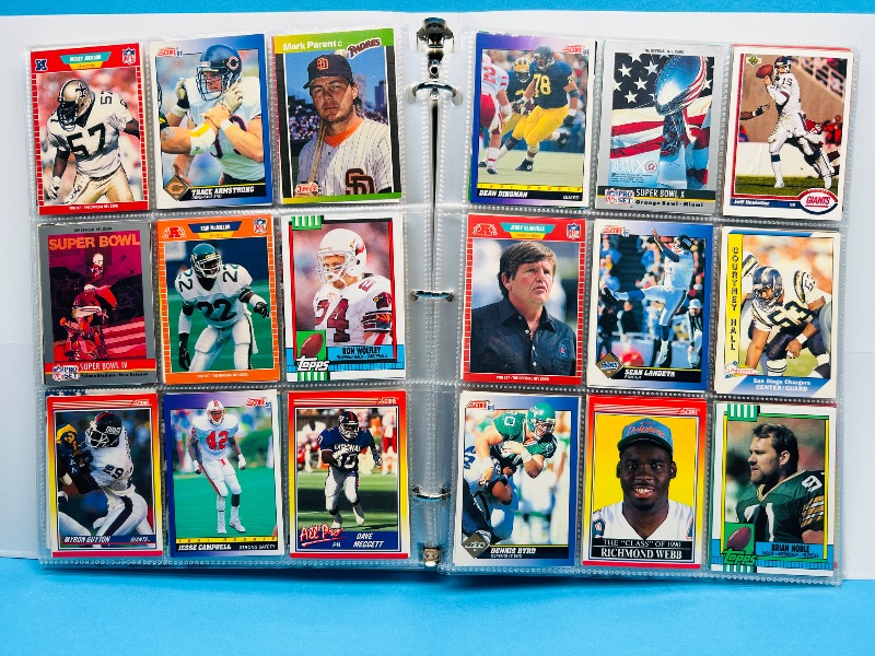 Photo 1 of 165225… final sale no returns/refunds -360 mixed football cards in binder
