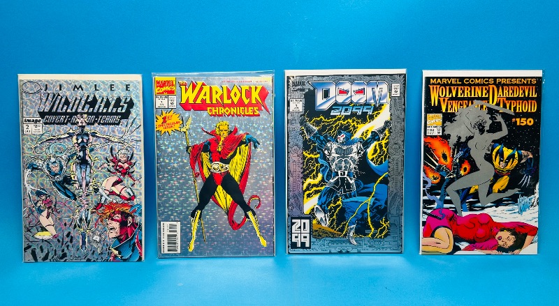 Photo 1 of 165227…4 foil/chrome covers comics in plastic sleeves 