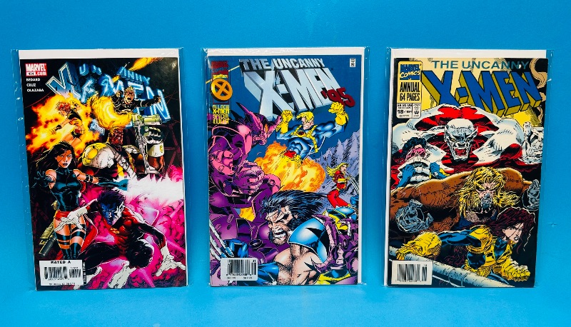 Photo 1 of 165237…3 uncanny X-men comics in plastic sleeves 