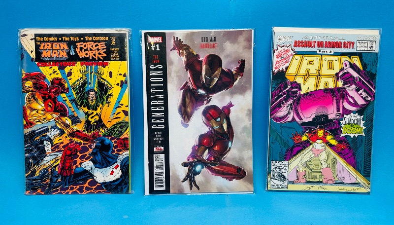 Photo 1 of 165253…3 iron man comics in plastic sleeves 