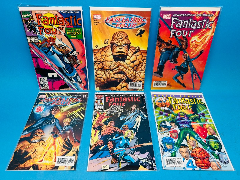 Photo 1 of 165261…6 fantastic four comics in plastic sleeves 