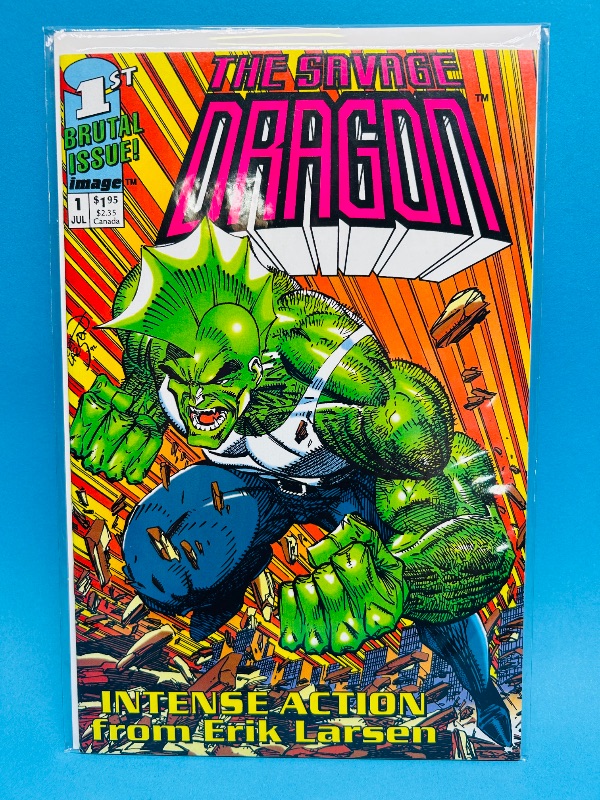 Photo 1 of 165273…the savage dragon comic #1 in plastic sleeve 