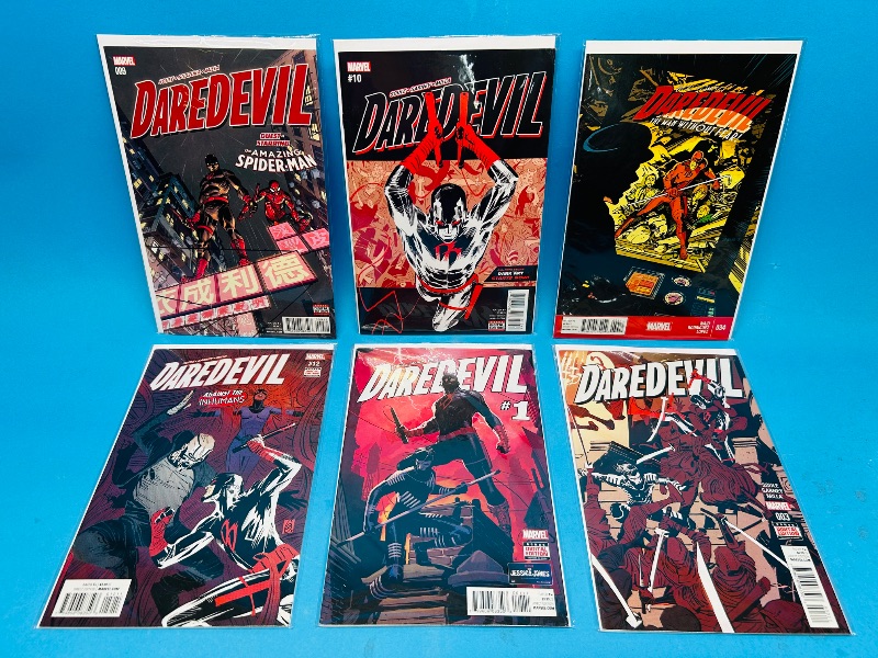 Photo 1 of 165281…6 daredevil  comics in plastic sleeves 
