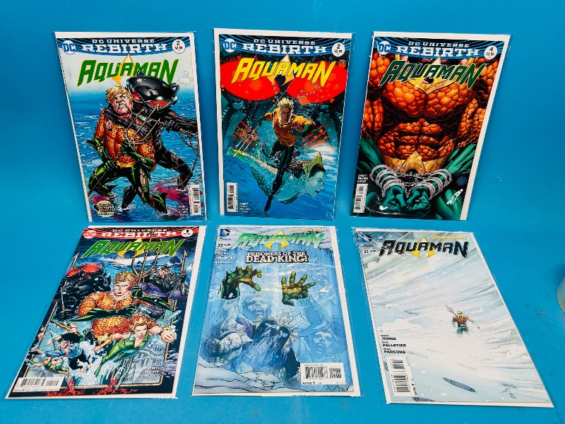Photo 1 of 165286…6 aquaman  comics in plastic sleeves 