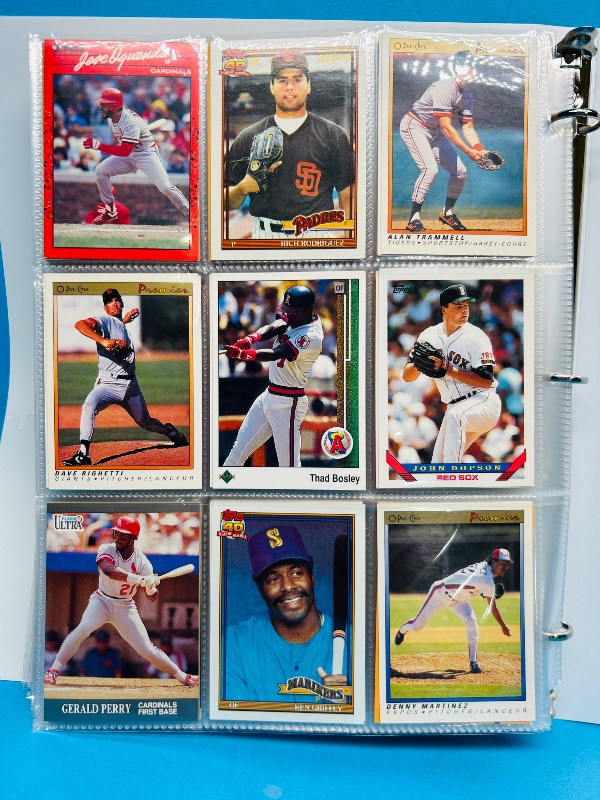 Photo 1 of 165293… final sale no returns/refunds-360 mixed baseball cards in binder