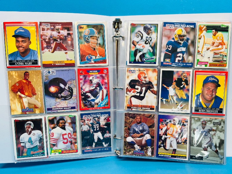 Photo 1 of 165294… final sale no returns/refunds-360 mixed football cards in binder